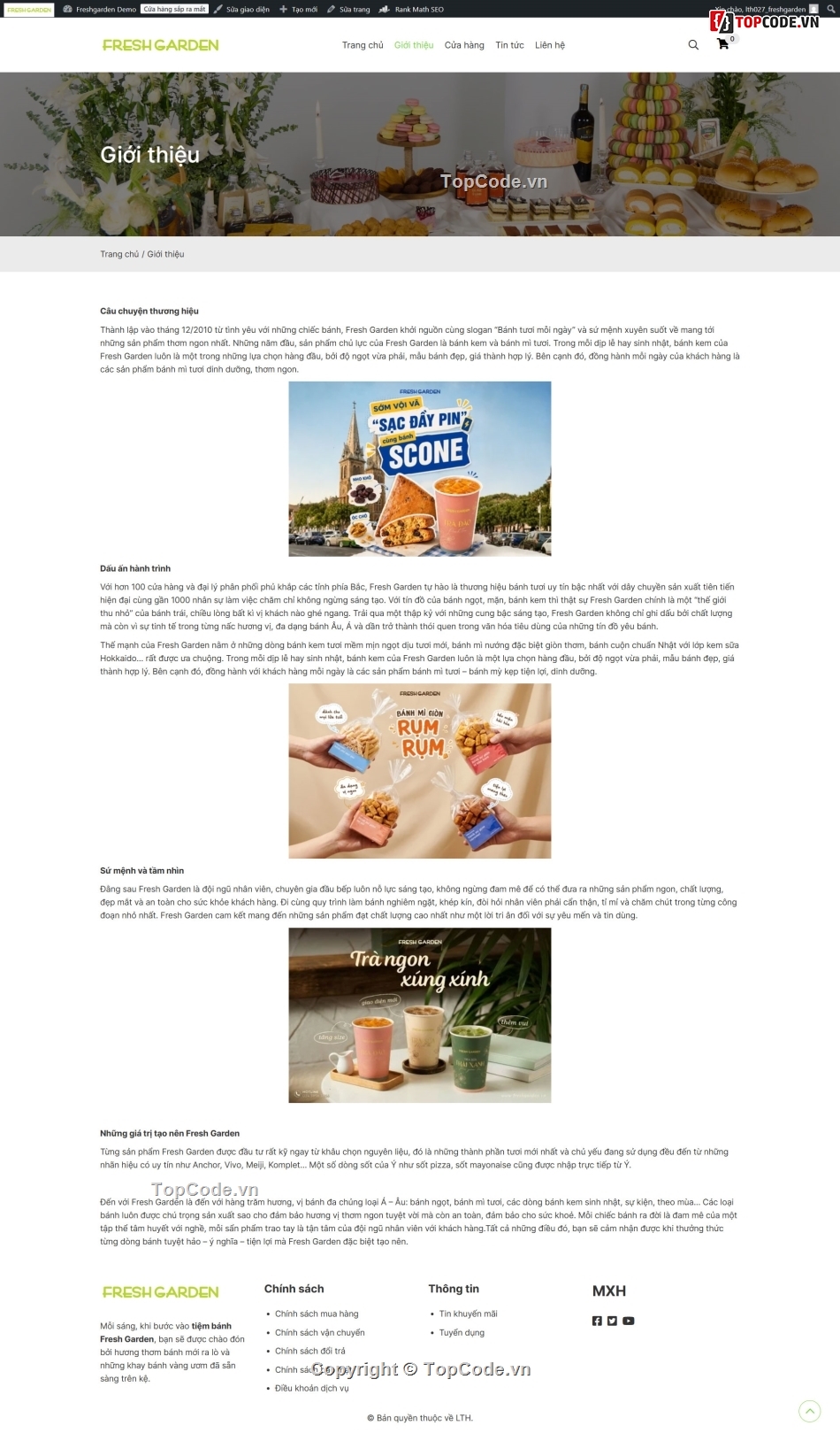 bán bánh ngọt,bán bánh,Code web,Sharecode,Web bán hàng,Theme WordPress